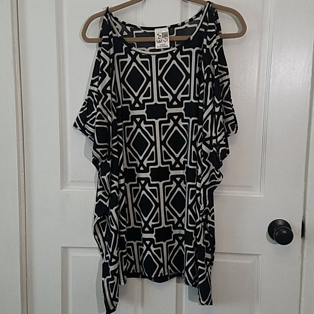 Oversized/ one sized cold shoulder top